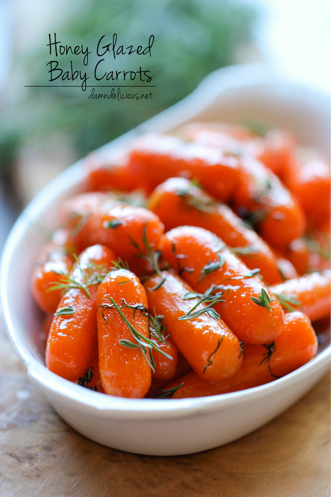 baby carrots glaseadas con miel