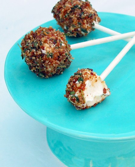 Goat Cheese Balls with Herbs, Pecans, & Bacon