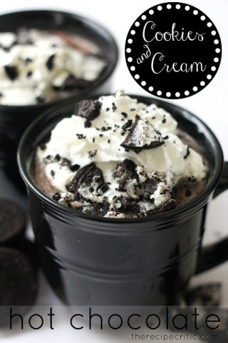 chocolate caliente con oreo